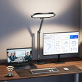 Premium LED Desk Lamp, Dual-Sided Soft Lighting with Knob Remote | Eye-Caring Diffused Light for Home Office, Video