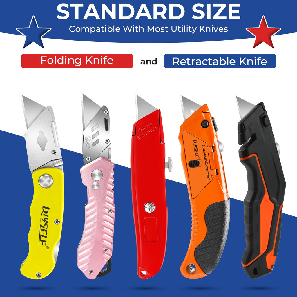 200 Pack Utility Knife Blades, SK5 Box Cutter Blades with Dispenser