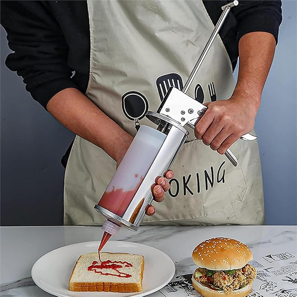 Heavy Duty Stainless Steel Sauce Gun Dispenser