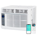 WiFi Enabled 6,000 BTU Window Air Conditioner, Smart Window AC Unit with Remote, Energy Saving, Easy Install Kit