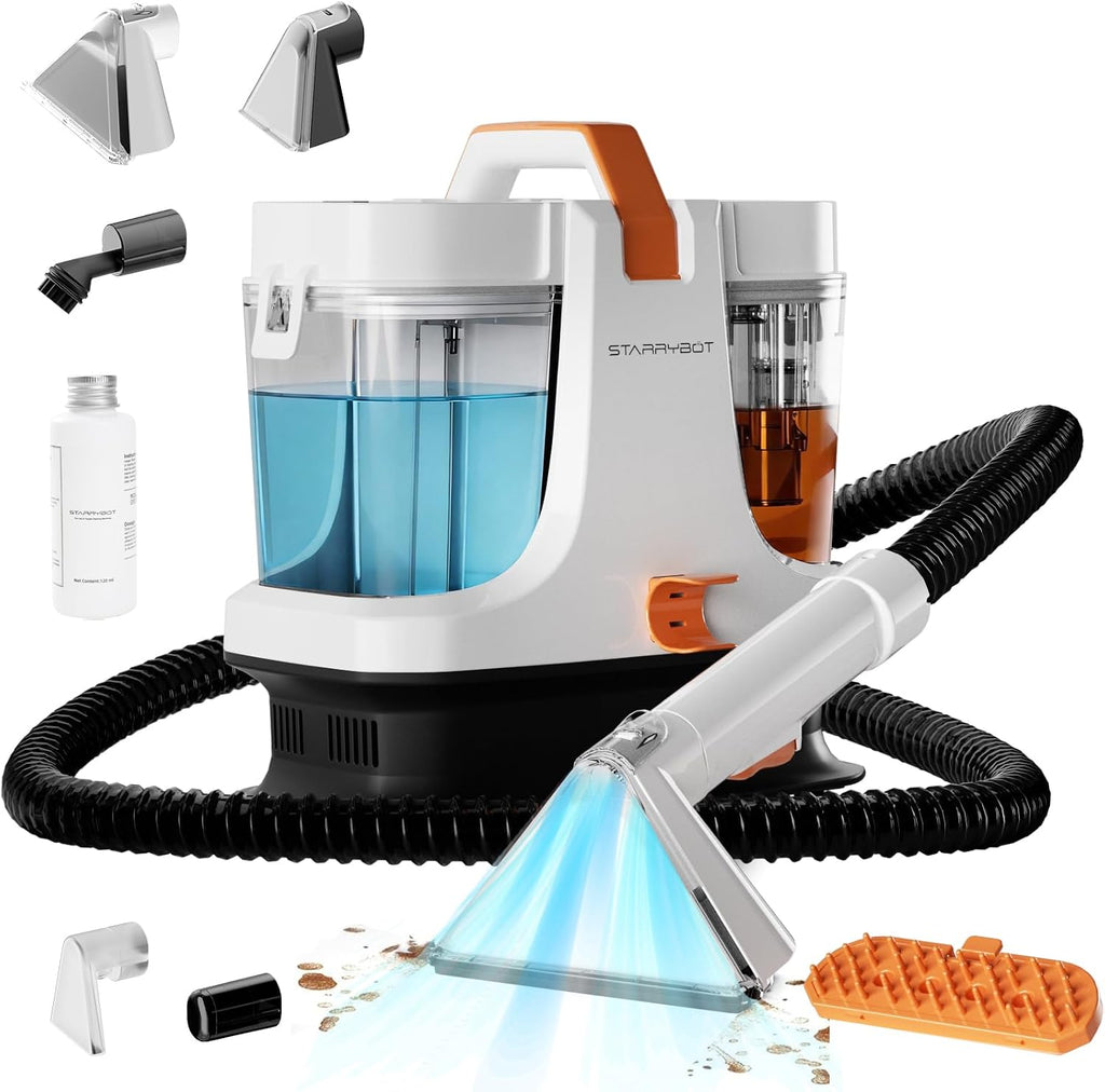 Upholstery Cleaner Machine, 18Kpa Pet Stain Extractor | Portable spot cleaner for carpets, sofas, car interiors, and