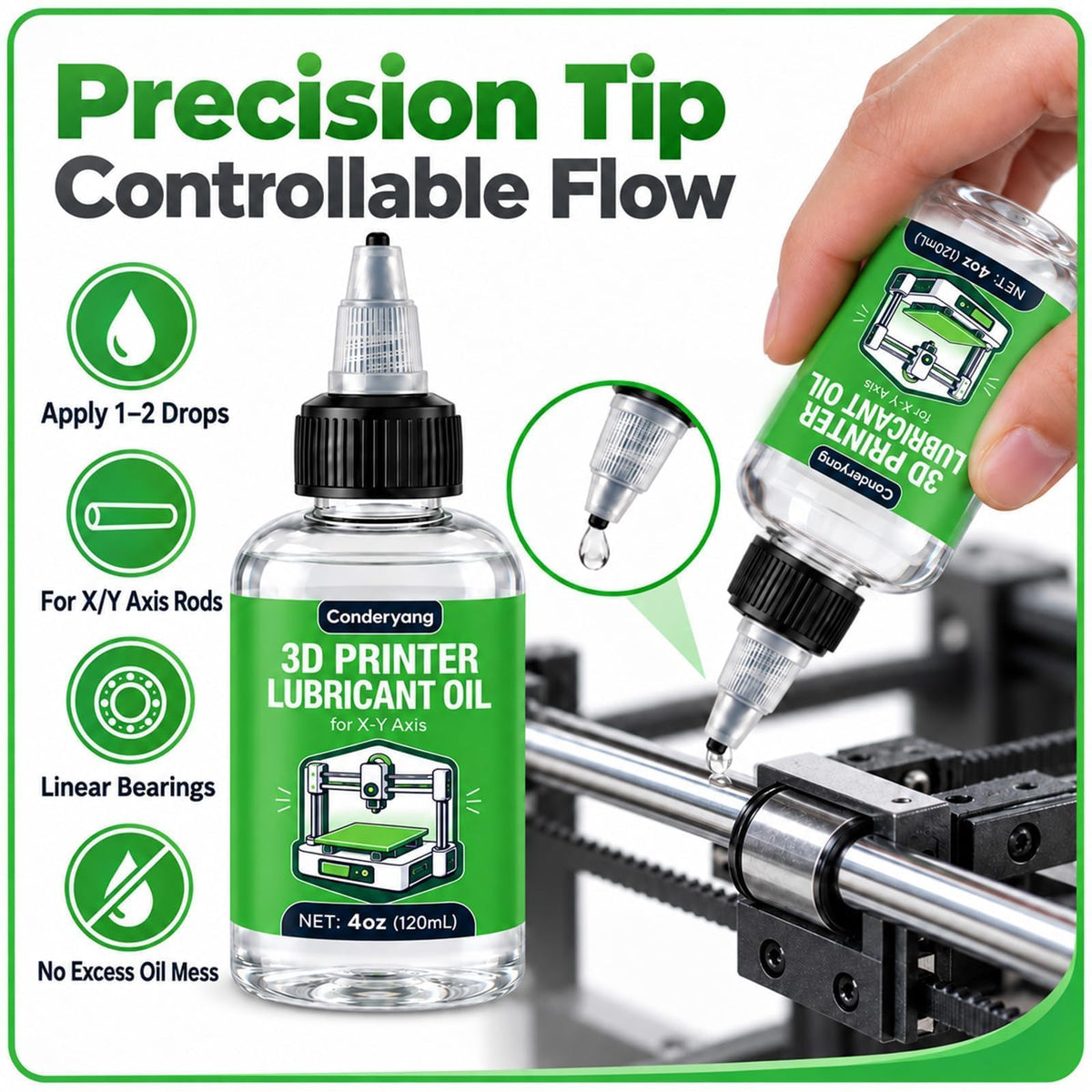 120ml 3D Printer Lubricating Oil for Linear Rails and Bearings