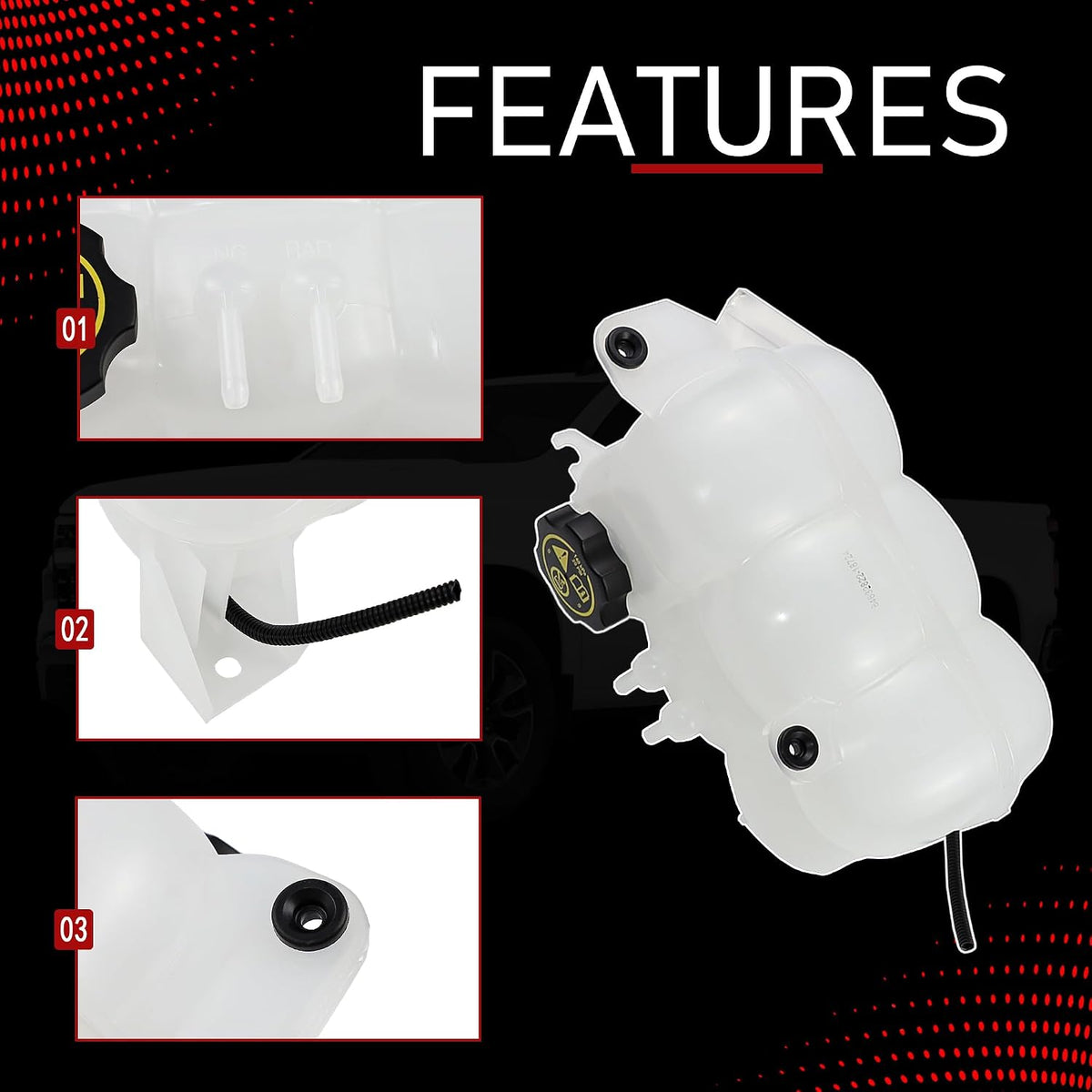 Coolant Reservoir Tank Compatible with 19-25 Chevy GMC Cadillac