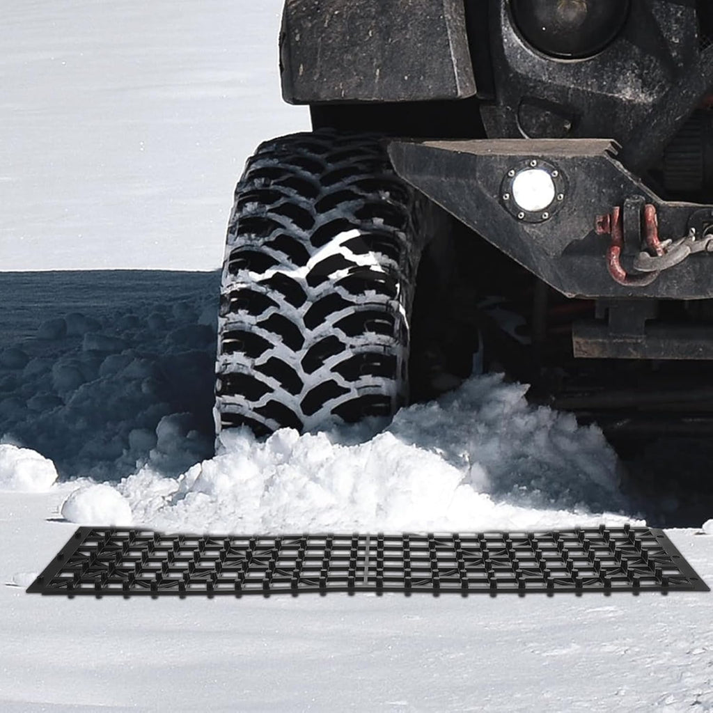 Foldable Tire Traction Mats Anti-Slip Skid Plate for Mud Sand Snow Recovery Car Non Slip Mat for Emergency Vehicle