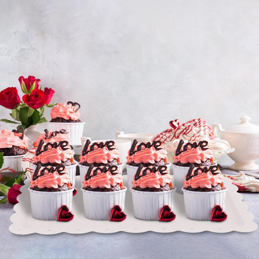 Food Tray, 12 Pack Serving Tray Serving Platter Cookies Dessert Plates,Disposable Plastic Serving Trays Rectangle