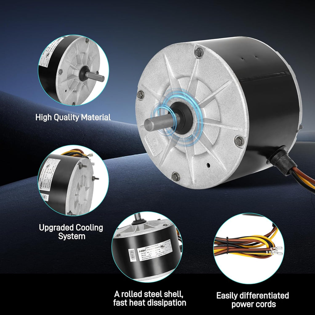Margar 5KCP39BGY539S Condenser Fan Motor, 1/12 HP 208-230V, Condenser Motor Direct Replacement for Carrier HC31GE234 HC31GE234A, Compatible with GE/Carrier/Bryant HVAC Systems