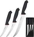 Butcher Knife Set 3PCS，Professional Meat Cutting & Deboning Kit
