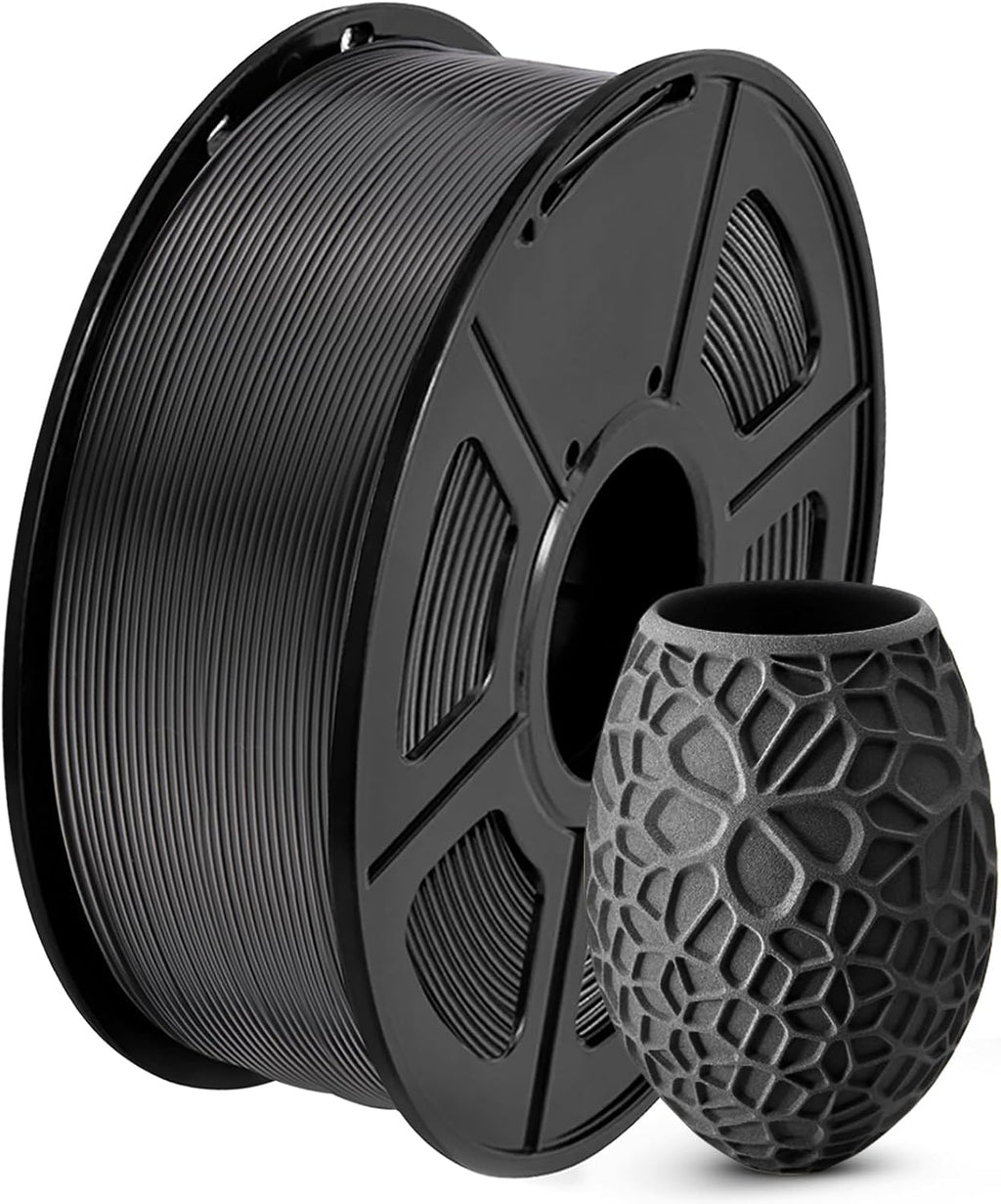 PLA 3D Printer Filament, Black, 1KG | PLA Filament 1.75mm, Smooth Printing, Neatly Wound, +/-0.02mm Accuracy