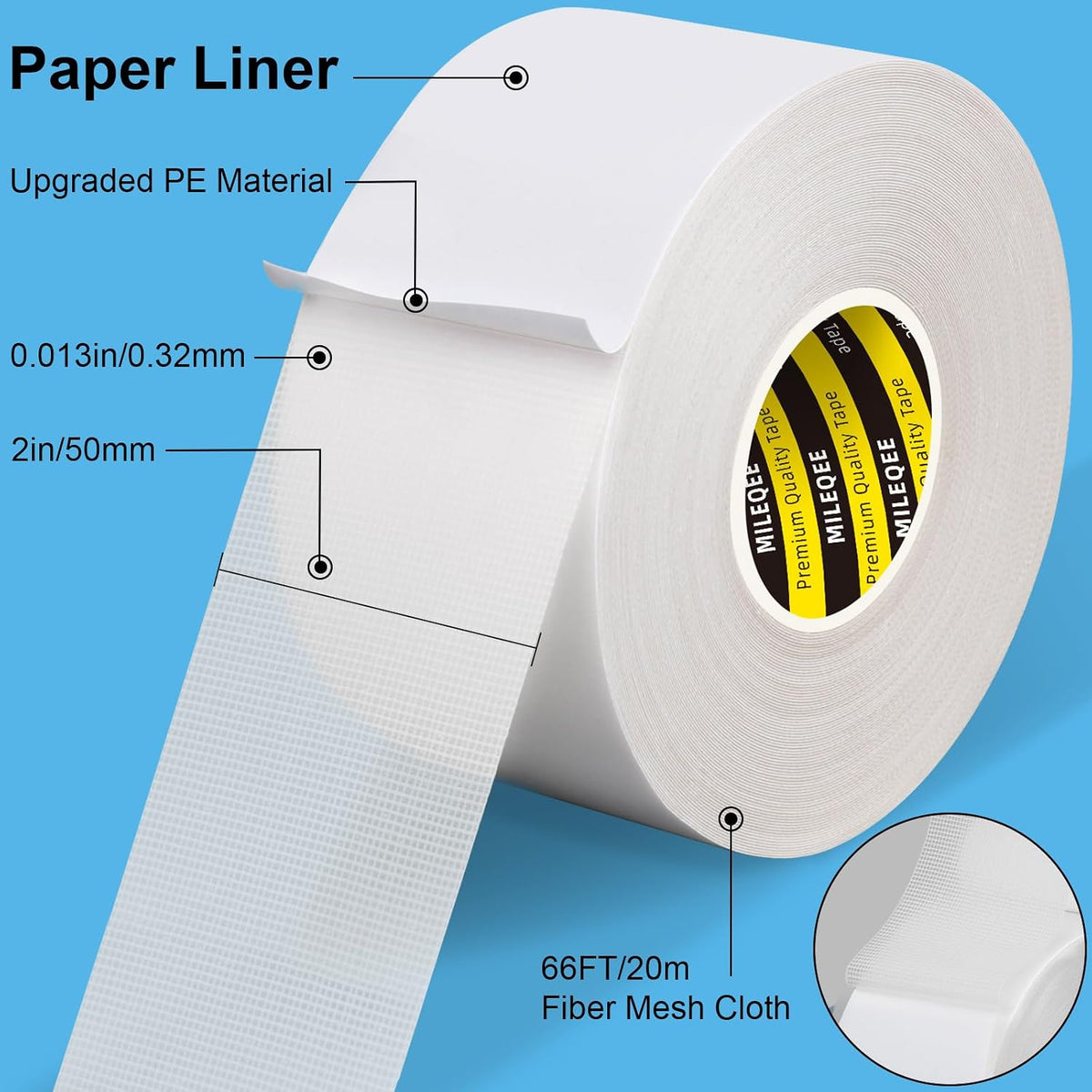 High Adhesive Double Sided Tape Heavy Duty,2" x 66FT