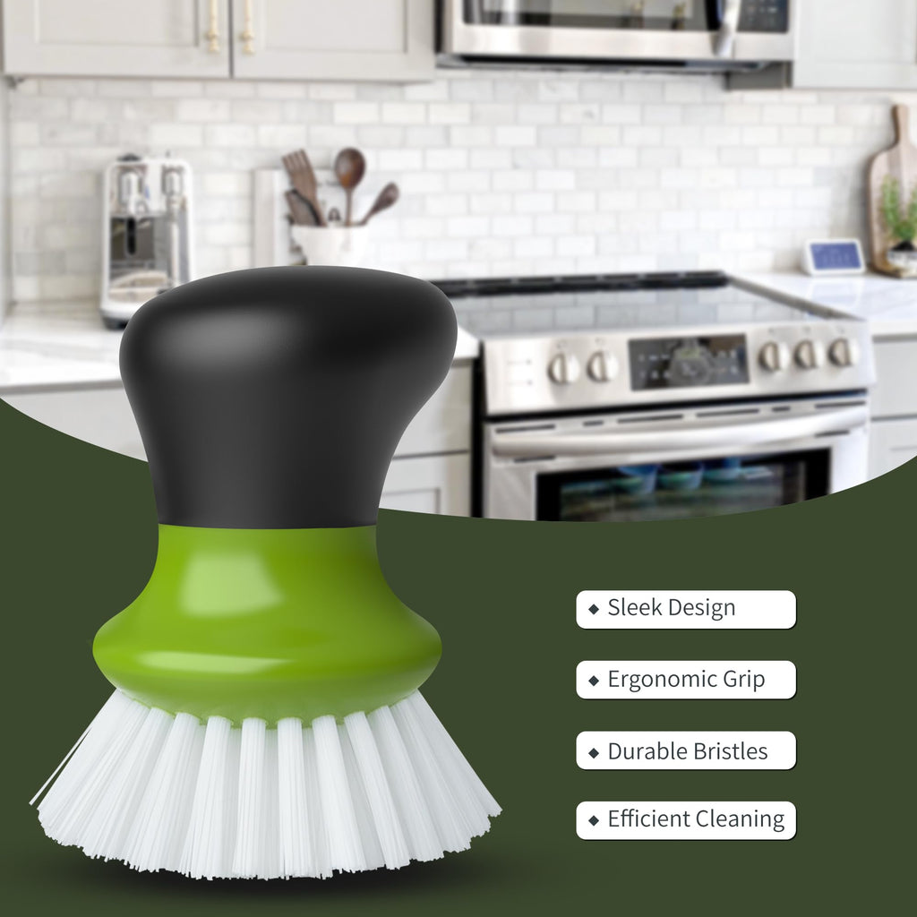 Dish Scrub Brush, Palm Brush Dish Scrubber, Green, Pack of 2