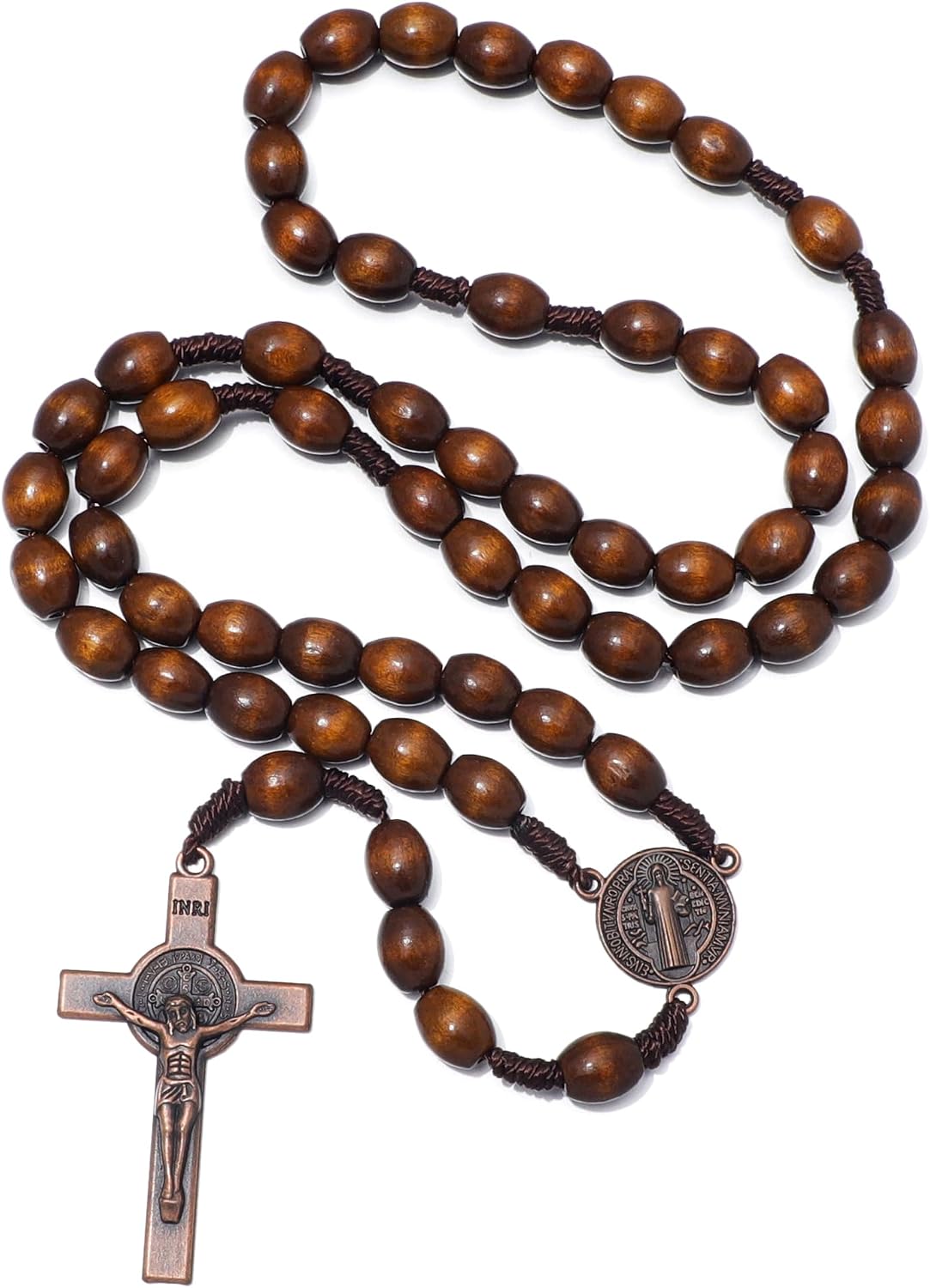 Handmade Wooden Catholic Rosaries, Rosary Beads Necklace Wood Christian Prayer Beads Catholic Christian Gift