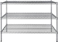 21" x 48" NSF Chrome 3 Shelf Kit with 34" Posts. Wire Shelving Unit Wire Rack Wire Shelves Pantry Shelf Kitchen