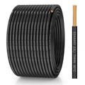 12 Gauge THHN Wire, Stranded Oxygen-Free Copper Wire, Black, 100FT