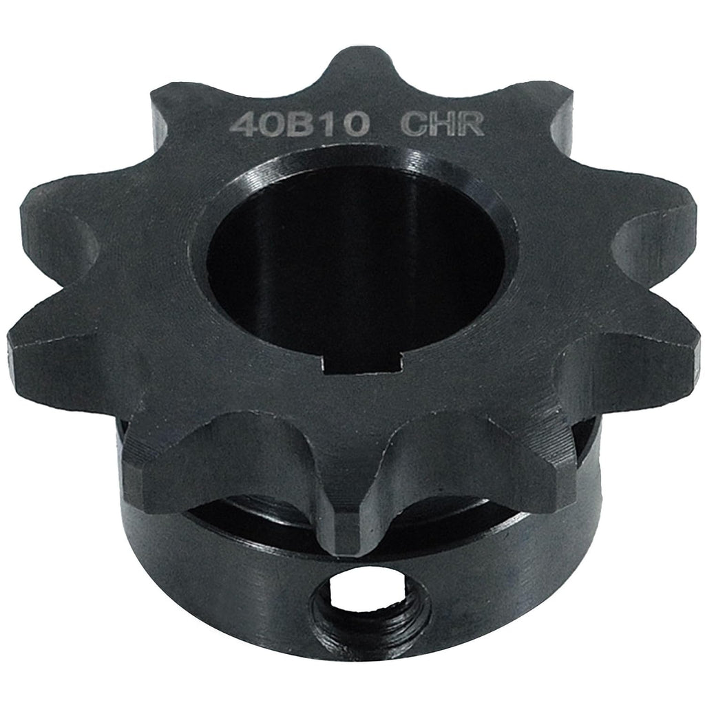 CHR #40 Roller Chain Sprocket, 10 Tooth, 1/2" Pitch, 3/4" Bore, 0.188" Keyway, Carbon Steel, B-Type Hub, 1.803" OD - ISO 9001-2000 Certified