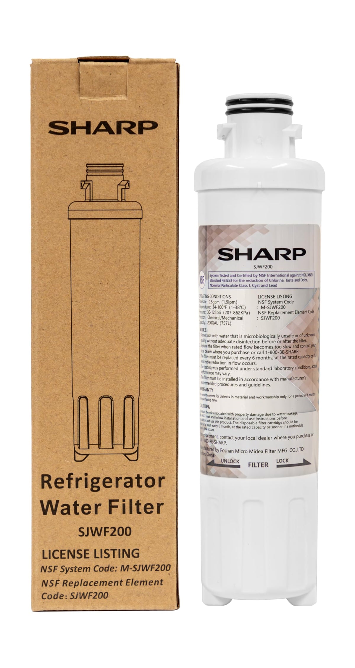 Sharp Replacement Water Filter for SJG2254FS