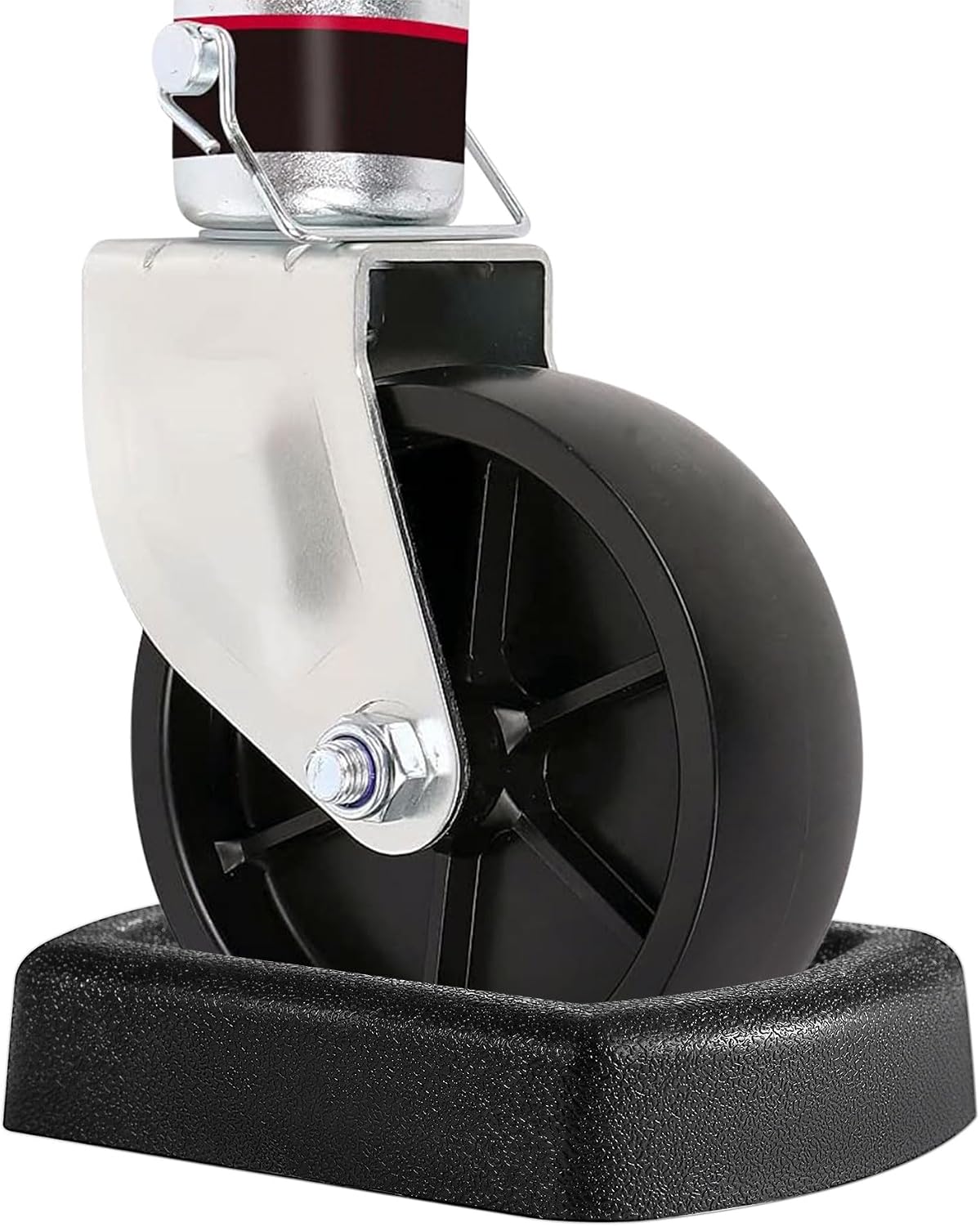 Jack Wheel Chock, Reinforced Rubber Jack Caster Wheel Dock for Caravans and Trailers
