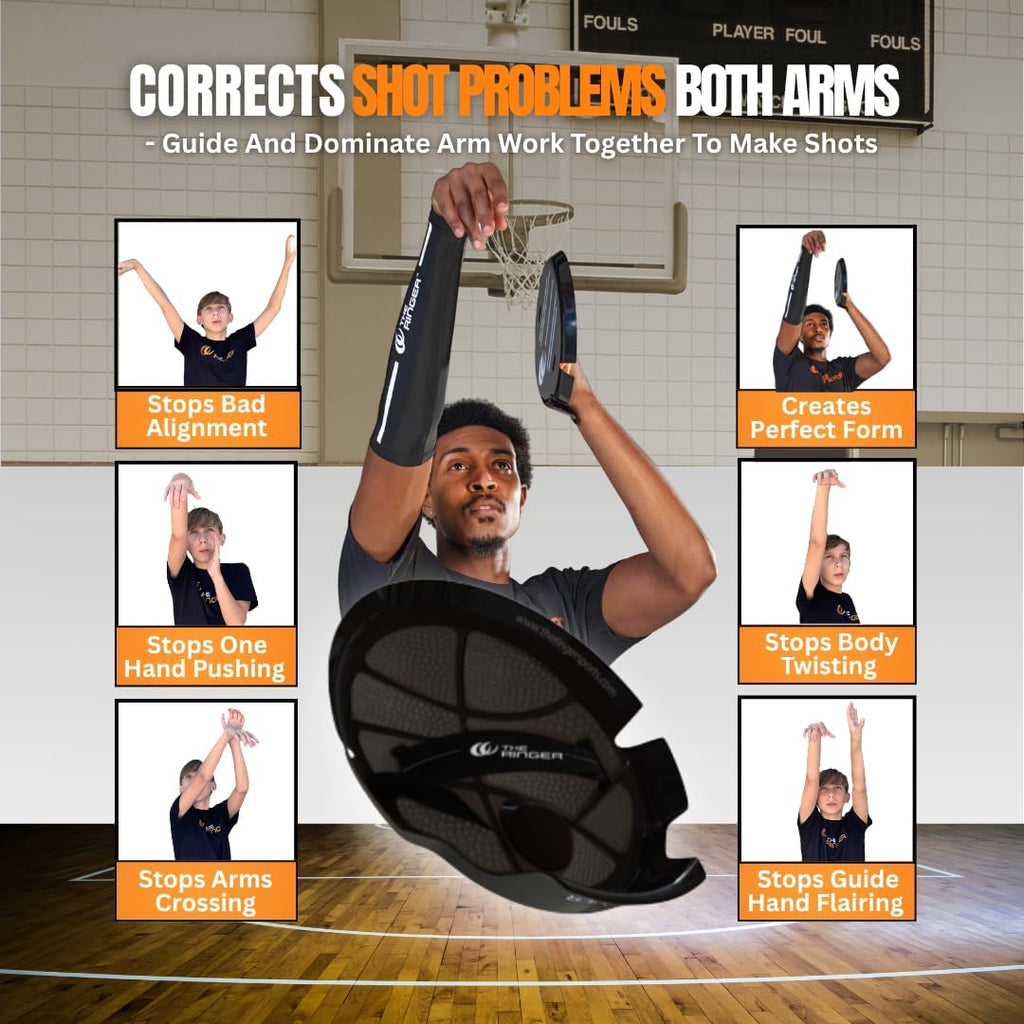 Hoops Basketball Training Equipment and Basketball Shooting Aid - Basketball Shot Trainer and Basketball Drills
