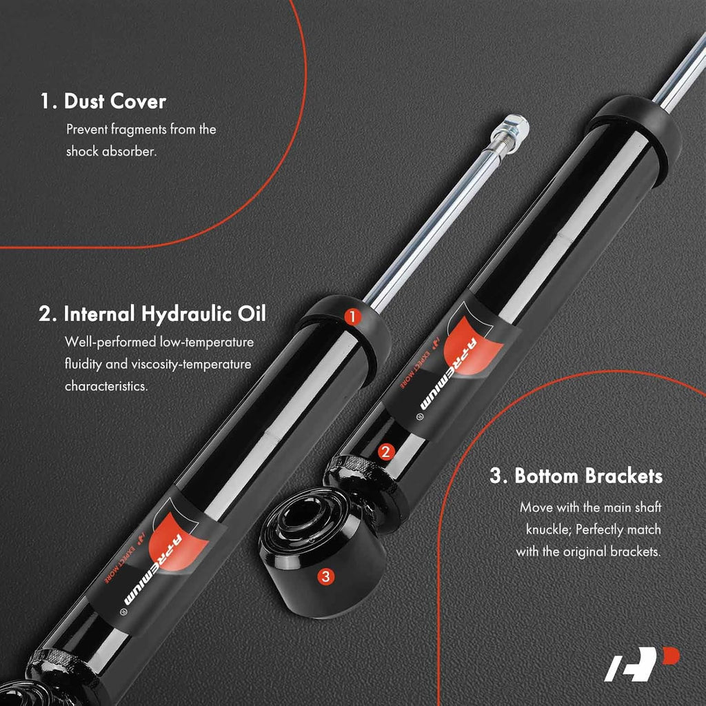 A-Premium Rear Shock Absorbers, Set of 2 - Compatible with Toyota