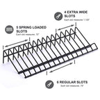Plier Organizer Rack, 2 Pack, Stores Spring Loaded, Black, 15-Slot Plier Rack, Keep Pliers Organized in Tool Drawer