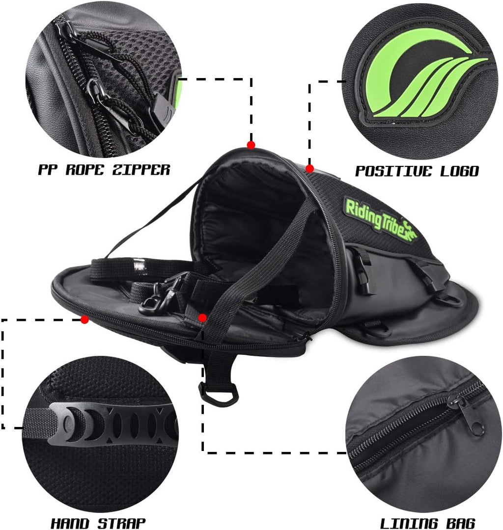 Motorcycle Backseat Tank Bag Multifunctional Waterproof PU Leather Storage Saddle Bag Motorbike Rear Seat Super Light