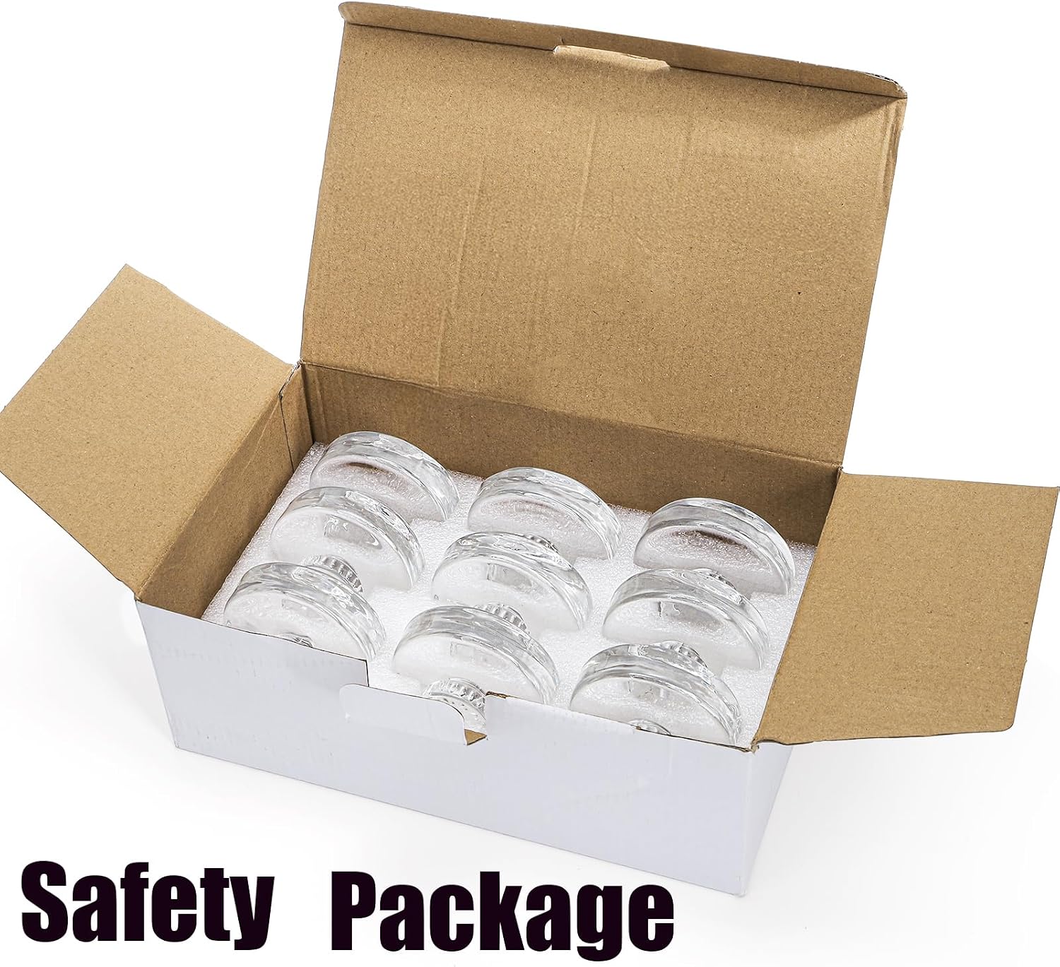 9 Pack Glass Fermentation Weights with Easy Grip Handles, Heavy Glass Fermenting Lids Kit for Wide Mouth Mason Jar