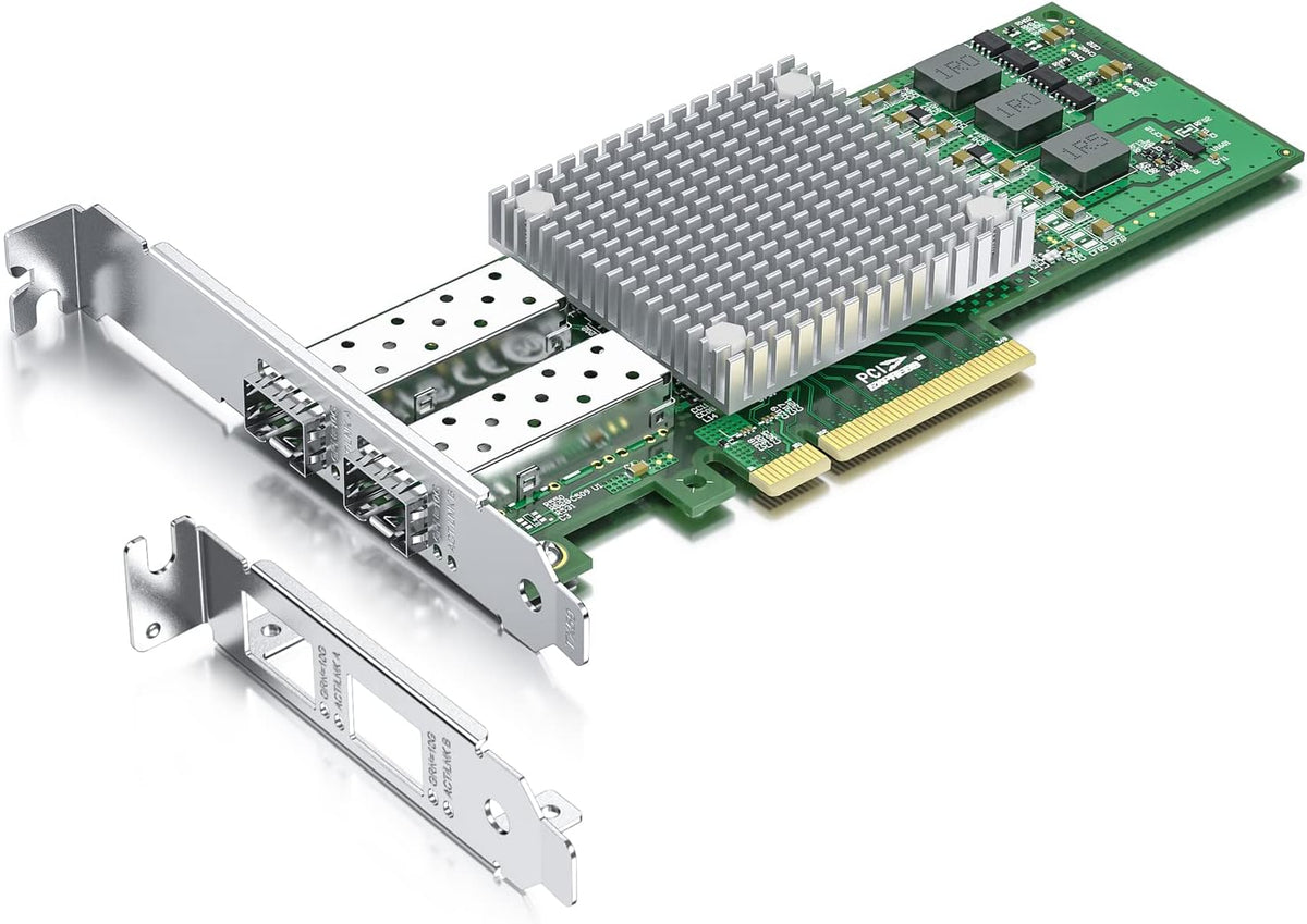 10Gtek 10Gb PCIe NIC Network Card with Broadcom BCM57810S, Dual SFP+ Port