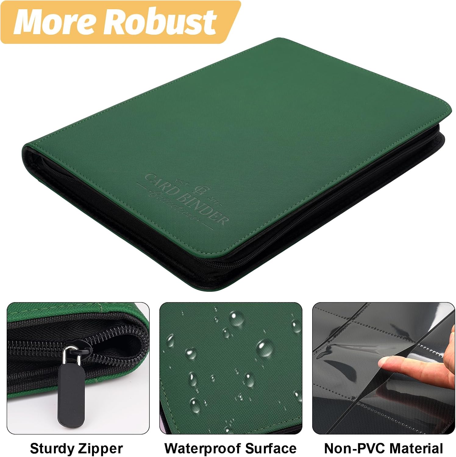 9 Pockets Card Binder,Premium Zip Trading Card Binder,540 Double Sided Pocket PU Collection Binder, Collector Album