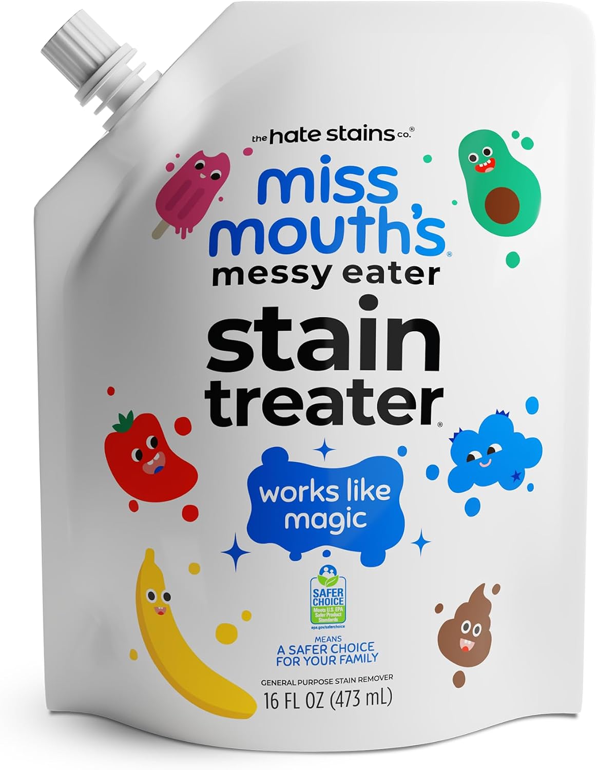 Messy Eater Refill, Laundry Stain Remover, 16 Oz Pouch