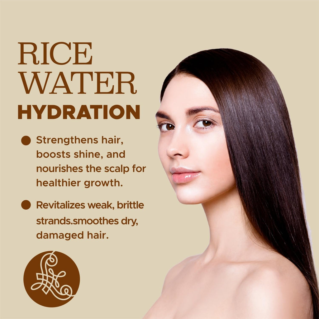 Rice Water Shampoo and conditioner Set Strengthening & Nourishing Revitalizes Shine for All Hair Types Hydrating &