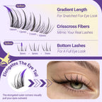 Natural Lash Clusters Wispy Fox Eye Lash Clusters with Bottom Lashes