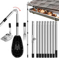 13.12FT Adjustable Gutter Cleaning Tool with Replaceable Brush Rake Scoop