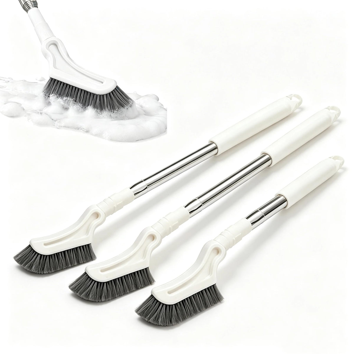 Multifunctional Extendable Long Handle Floor Scrub Brush Set
