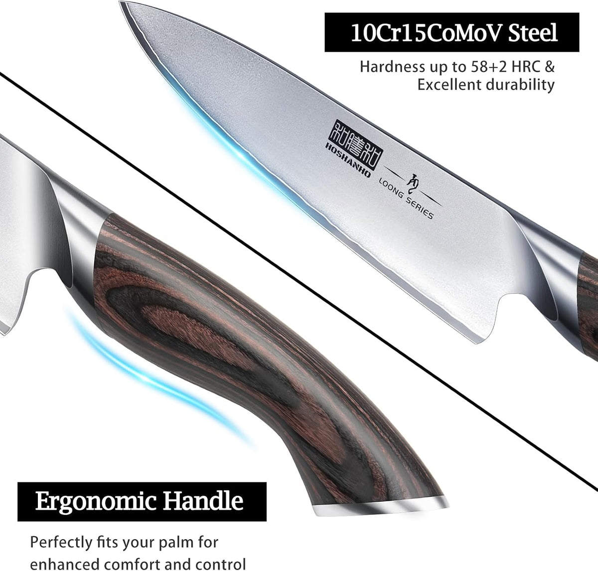 5 Pieces Knife Set, Professional Ultra Sharp Kitchen Knife Sets