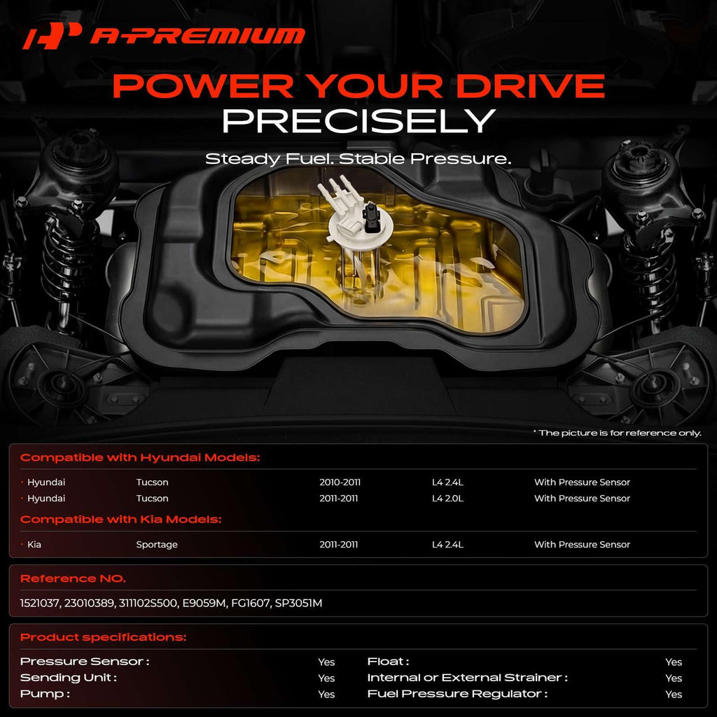 A-Premium Electric Fuel Pump Module Assembly with Pressure Sensor
