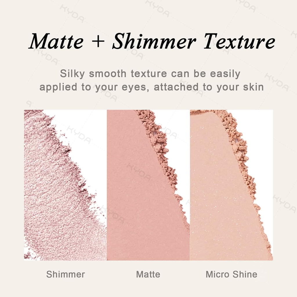 12 Colors Netural Nude Eyeshadow Palette with Brush, High Pigment Matte Shimmer Brown Eye Shadow, Netural Eyes