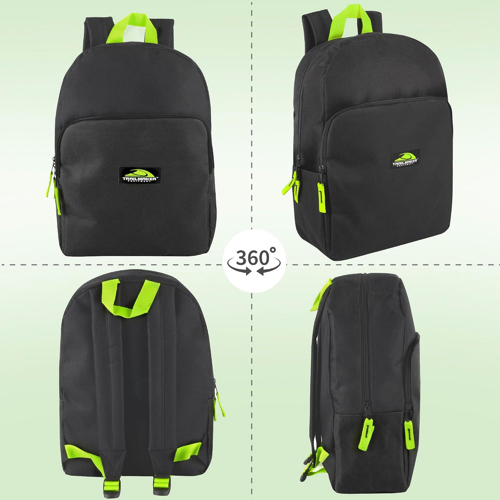 15 Inch Backpack for Kids, Preschool, Elementary & Middle School Students – Spacious Bookbag with Large Front Pocket