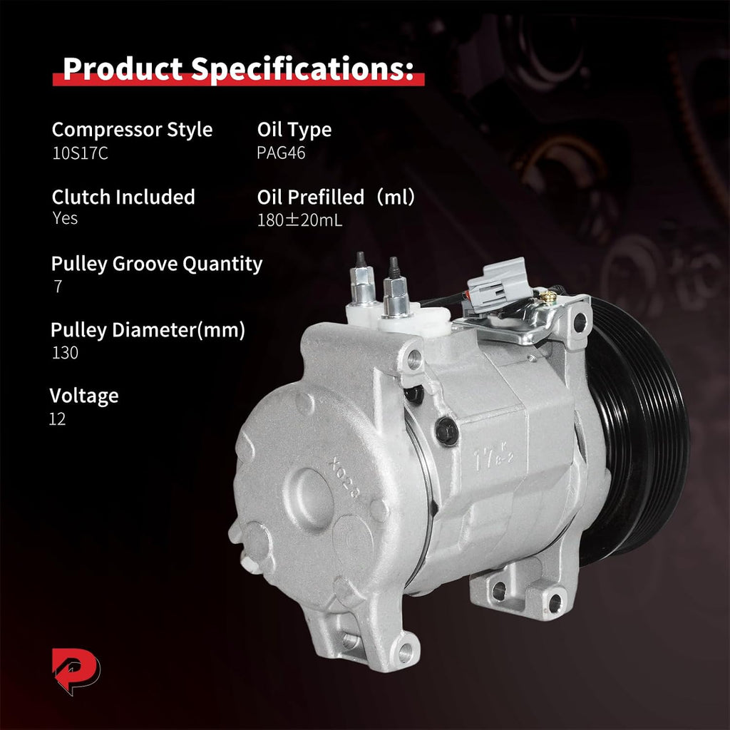 PHOBOOS A/C Compressor with Clutch Compatible with Honda Accord