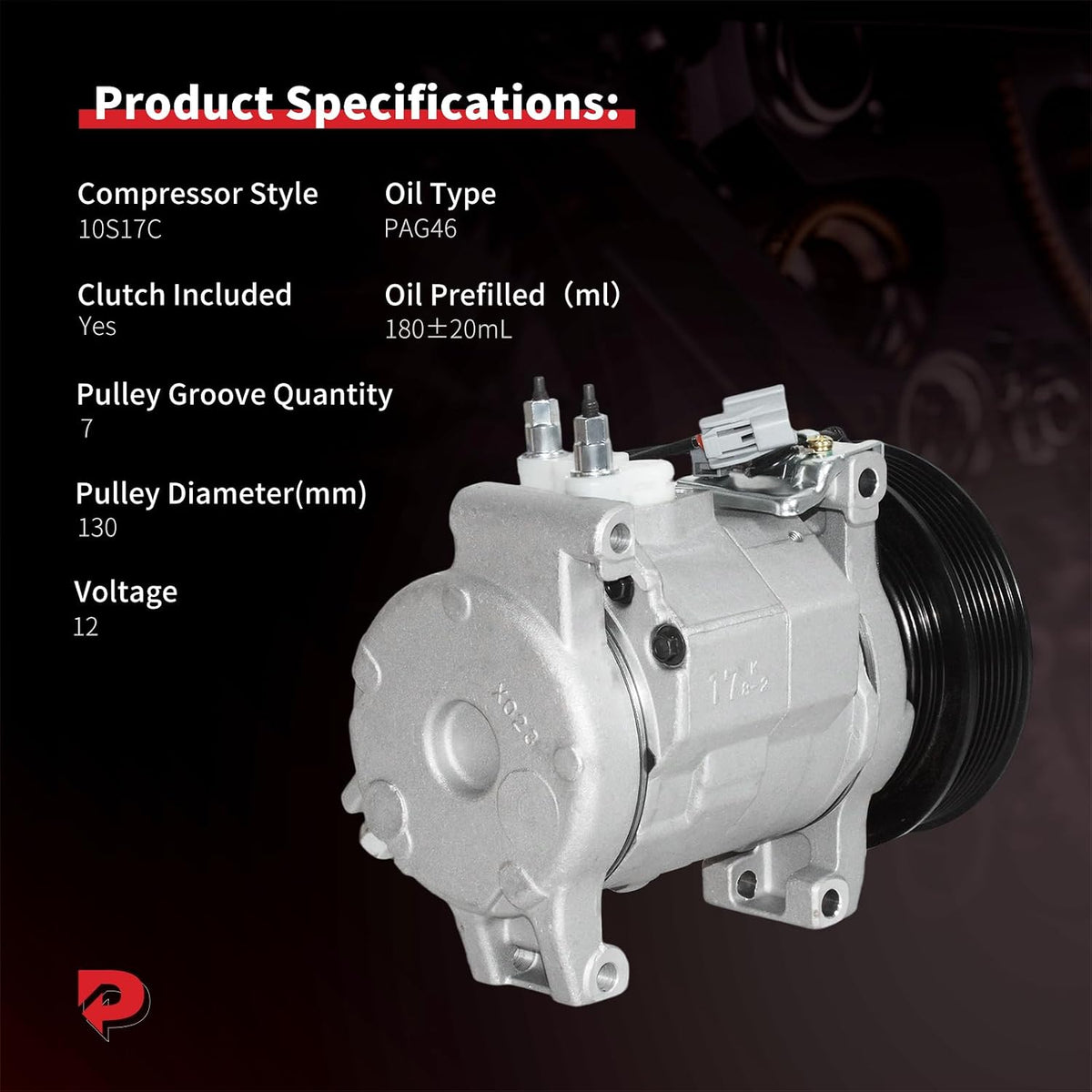 PHOBOOS A/C Compressor with Clutch Compatible with Honda Accord