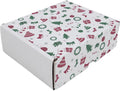 12x9¼x2", X-mas Gift Mailer Boxes, White Christmas Print, 15 Pcs