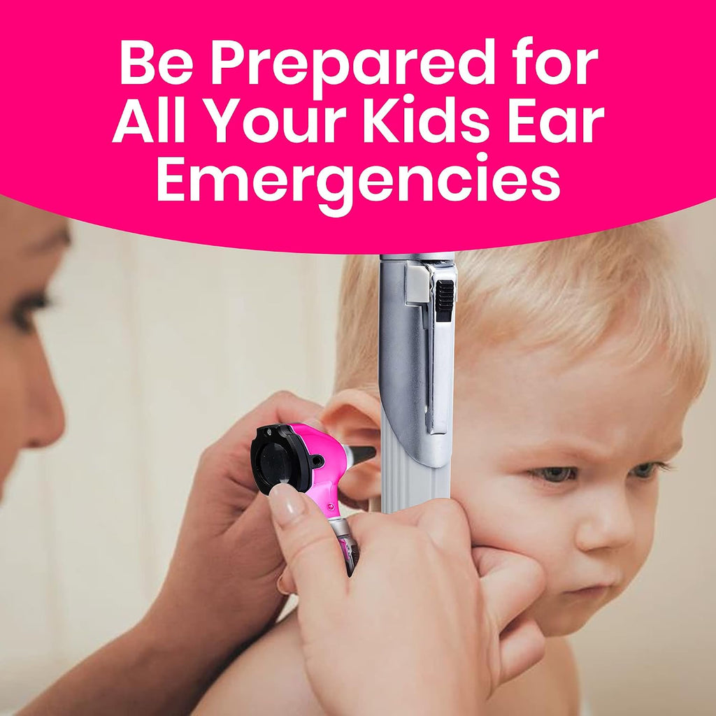 ZetaLife Otoscope - Ear Scope with Light, Ear-Infection Detector, Pocket Size (Pink Color)