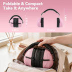Shooting Ear Protection, Noise Reduction Ear Muffs, Pink
