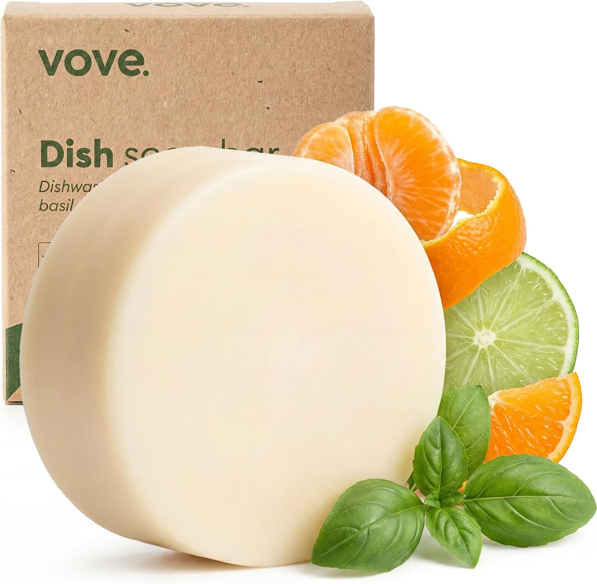 Solid Dish Soap Bar, Coastal Citrus Mint, Plant-Based, 1 Bar