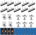 Solar Panel Mounting Brackets for Roof, Aluminum Solar Rails | Solar Panel Mounting Kit For 4 Panels, Included 10 X