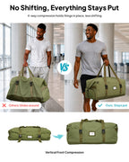 Foldable Large Duffle Bag for Travel with Shoes Compartment