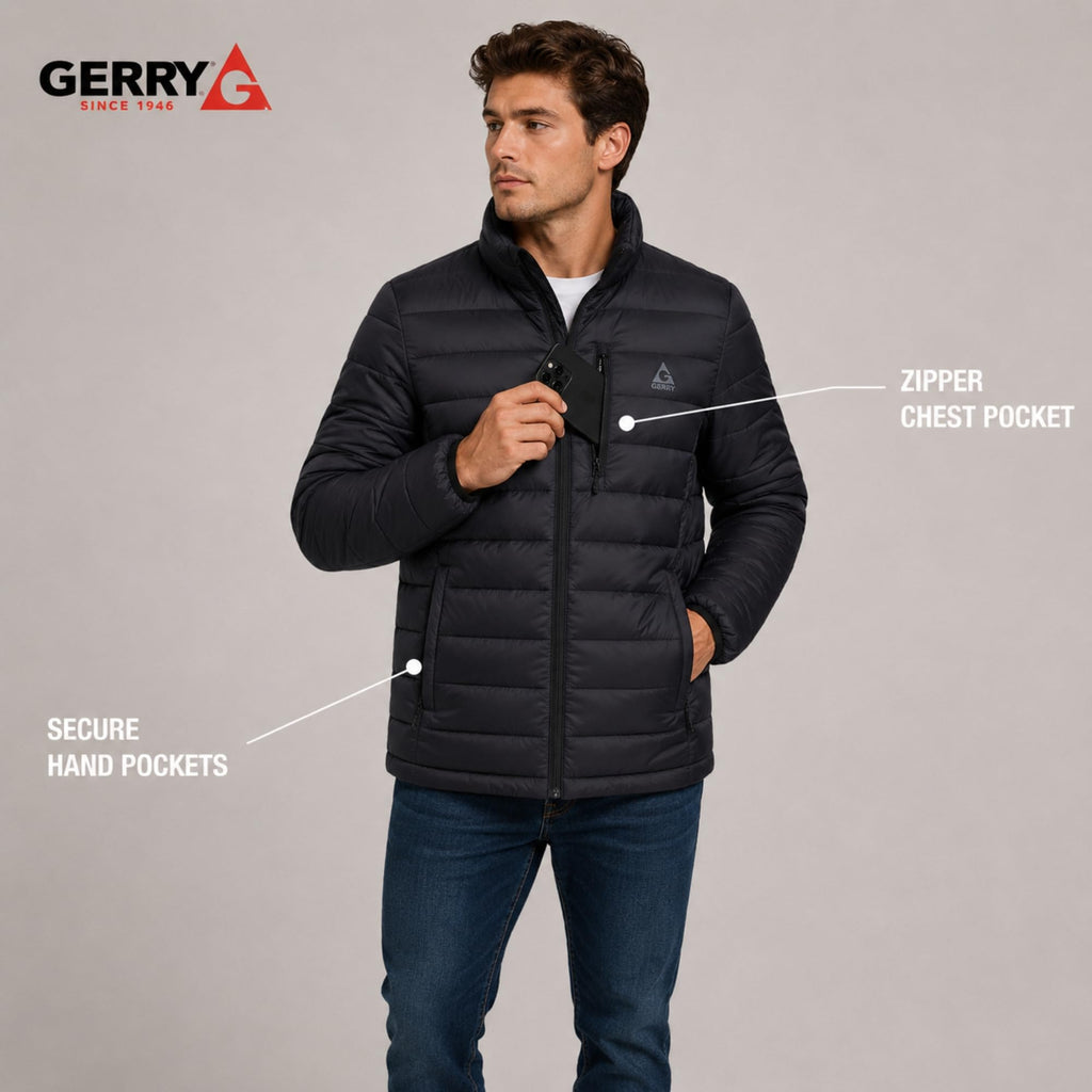 Puffer Jacket Men - Lightweight Warmth, Quilted Packable Winter Coat