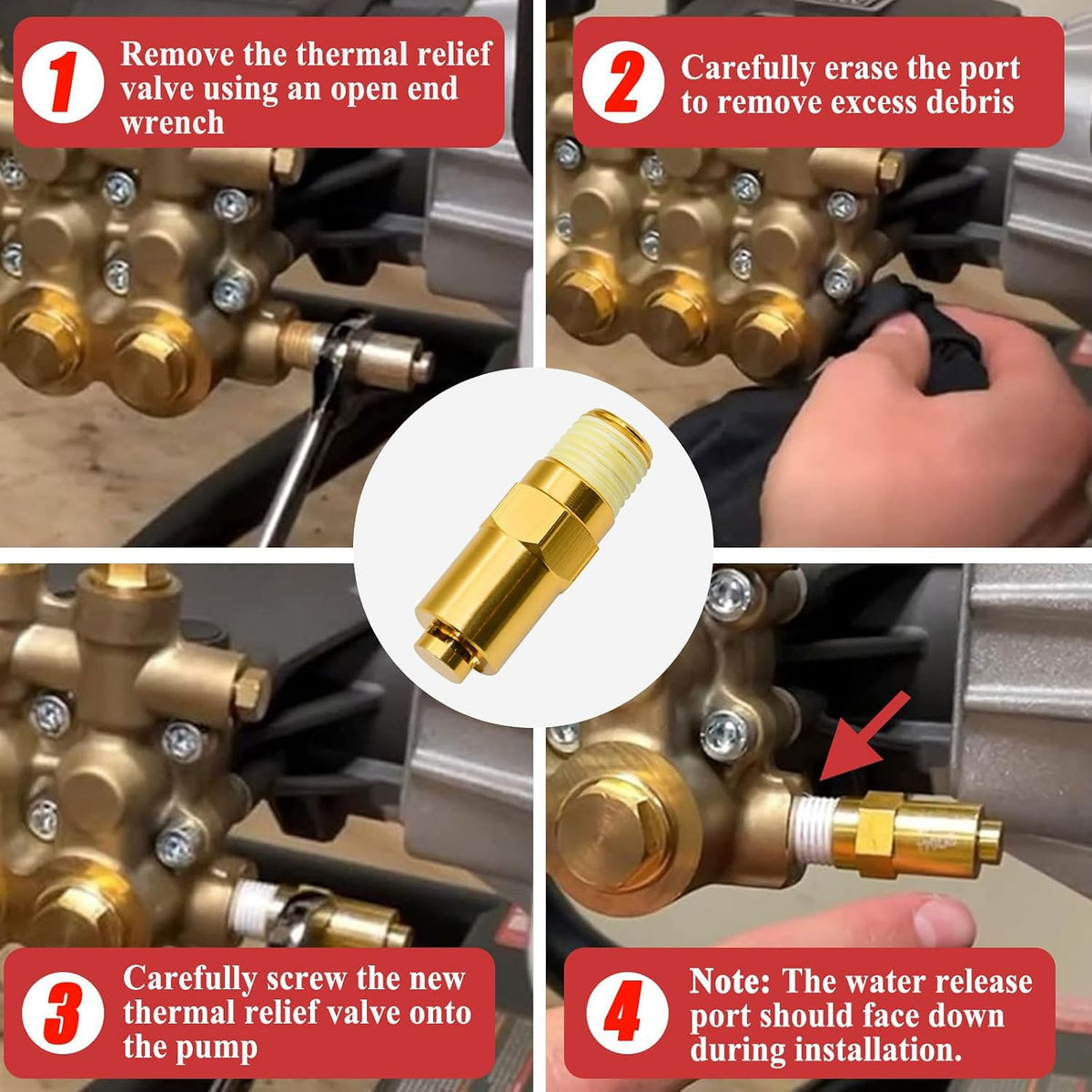 7101359 Thermal Relief Valve for Gas Powered Pressure Washer Pumps