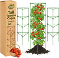 3 Pack Tomato Cages for Graden 60 Inch, Adjustable Metal Tall Heavy Duty Tomato Trellis Plant Support, Tomatoes