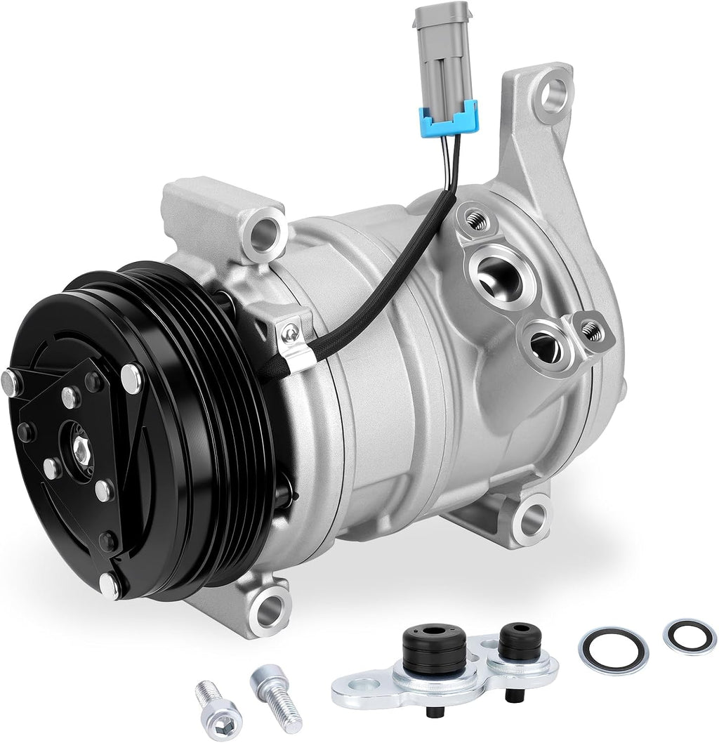 AC Compressor with Clutch Compatible with Chevrolet, GMC Silverado, Suburban, Sierra, Avalanche, Express, Tahoe, Yukon, Escalade, and More Replace CO 29002C, 15036042, 15068853