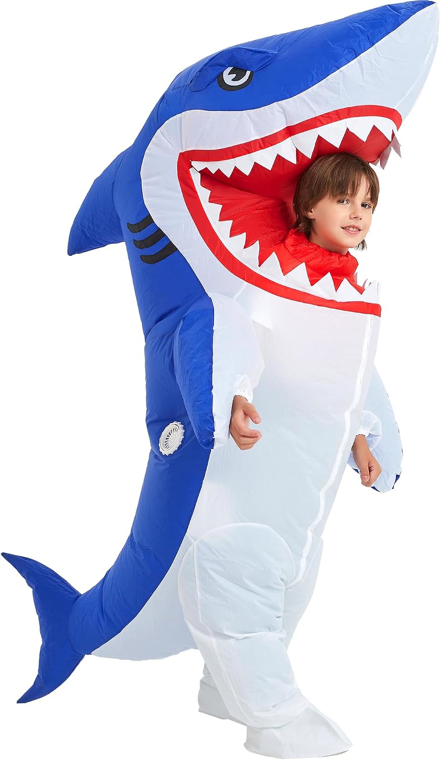 Halloween Inflatable Costume Kids,Blow Up Full Body Shark Suit Boys Girls