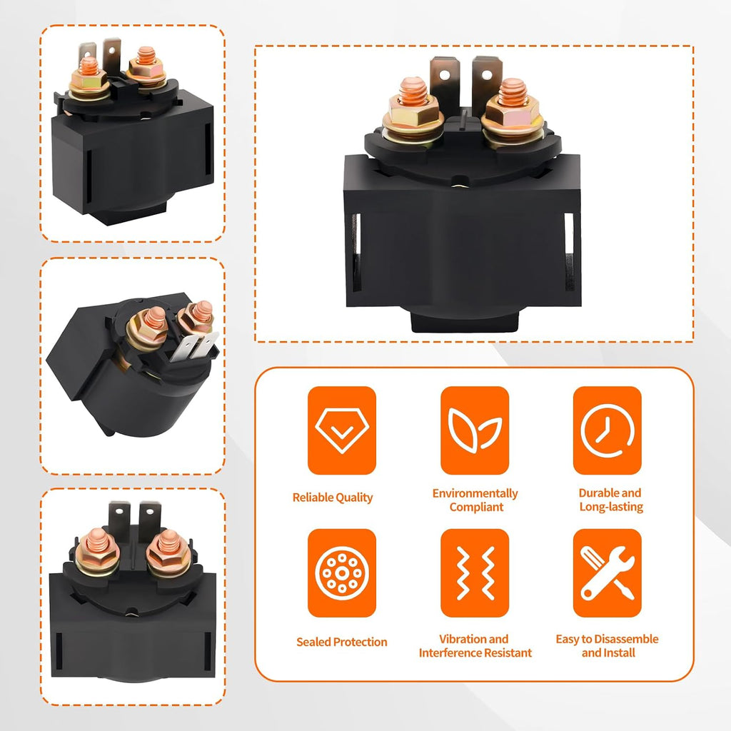 AHL Starter Solenoid Relay for Kawasaki Prairie 360 KVF360 4X4 2003-2012 Prairie 300 KVF300 1992-2002/Bayou 300 2003-2005/Bayou 400 1996-1999/TERYX 750 2008-2009/VOYAGER 1987-1988